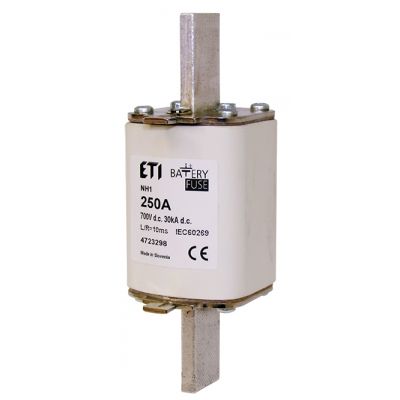 Wkładka topikowa NH do ochrony akumulatorów, magazynów energii DC NH3 gBat 425A 700V DC 004725294 ETI (004725294)