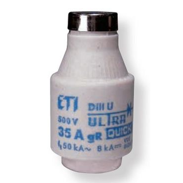 Wkładka topikowa ultraszybka DIII UQ gR 35A 500V 004323001 ETI (004323001)