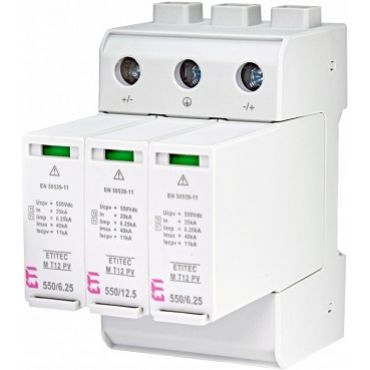 Ogranicznik przepięć T1 T2 (B C) - do systemów PV ETITEC M T12 PV 1100/12,5 Y 002440511 ETI (002440511)