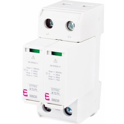 Ogranicznik przepięć T2 (C) - do systemów PV ETITEC M T2 PV 600/20 002440620 ETI (002440620)