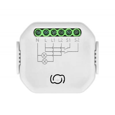 Przekaźnik dopuszkowy 2-kanałowy Tuya Smart Wi-Fi+BLE (OR-SH-17101)