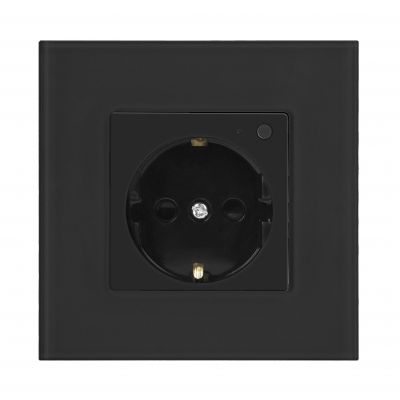 Gniazdo pojedyncze Tuya Smart Wi-Fi, Schuko, czarne (OR-SH-17205(GS)/B)