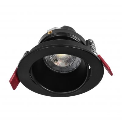 FONDI RC ramka dekoracyjna oprawy punktowej, MR16/GU10 max. 50W, okrągła, stała, aluminiowa, czarna (AD-OD-6522/B)