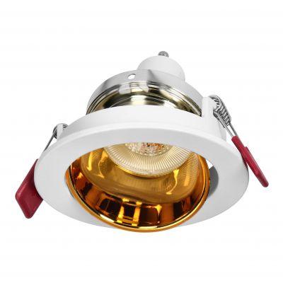 FONDI RC ramka dekoracyjna oprawy punktowej, MR16/GU10 max. 50W, okrągła, stała, aluminiowa, biało-z (AD-OD-6522/W-C)