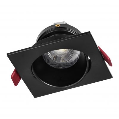 FONDI SC ramka dekoracyjna oprawy punktowej, MR16/GU10 max. 50W, kwadrat, stała, aluminiowa, czarna (AD-OD-6523/B)