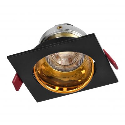 FONDI SC ramka dekoracyjna oprawy punktowej, MR16/GU10 max. 50W, kwadrat, stała, aluminiowa, czarno- (AD-OD-6523/B-C)