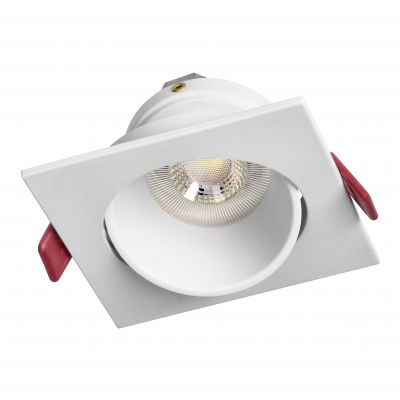 FONDI SC ramka dekoracyjna oprawy punktowej, MR16/GU10 max. 50W, kwadrat, stała, aluminiowa, biała (AD-OD-6523/W)
