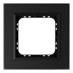 SONATA Ramka pojedyncza 1-krotna czarne szkło szronione R-1RGC/79/33 OSPEL (R-1RGC/79/33)