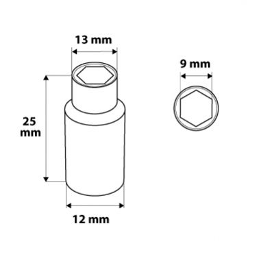 Nasadka sześciokątna 1/4" 9mm superlock NEO 08-227 GTX (08-227)