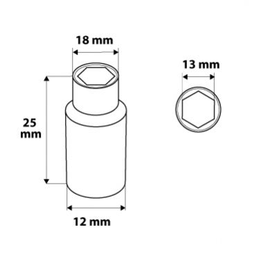 Nasadka sześciokątna 1/4" 13mm superlock NEO 08-231 GTX (08-231)