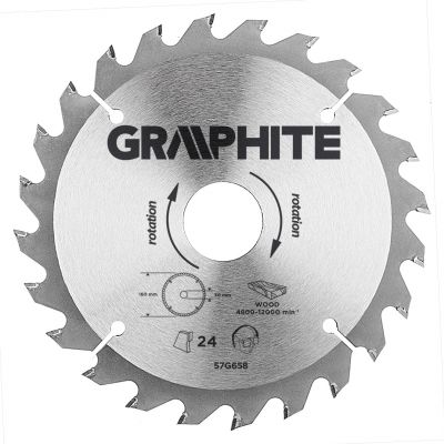 Tarcza do pilarki widiowa 160x30mm 24 zęby GRAPHITE 57H658 GTX (57H658)