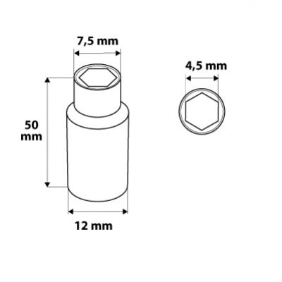 Nasadka sześciokątna długa 1/4" 4,5mm superlock NEO 08-236 GTX (08-236)