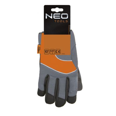 Rękawice robocze skóra syntetyczna wstawki PCV 10" NEO 97-605 GTX (97-605)