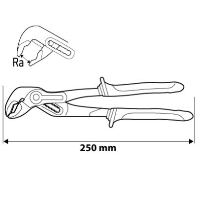 Szczypce do rur 250mm zakres 0-42mm NEO 01-204 GTX (01-204)