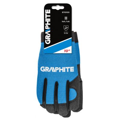 Rękawice robocze 10" skóra syntetyczna + elastyczna tkanina CE GRAPHITE 97G100 GTX (97G100)