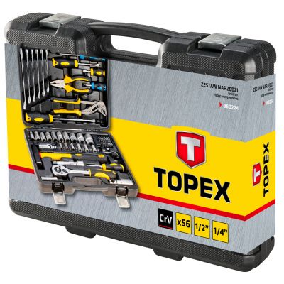 Zestaw narzędzi 56szt, TOPEX 38D224 GTX (38D224)