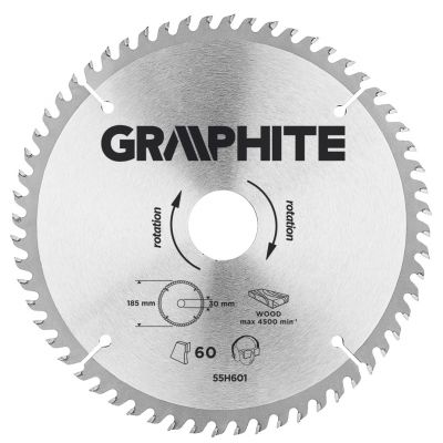 Tarcza do pilarki widiowa 185x30mm 60 zębów GRAPHITE 55H601 GTX (55H601)