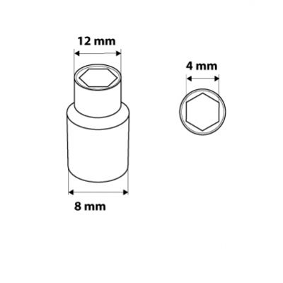 Nasadka sześciokątna 1/4" 4mm NEO 08-442 GTX (08-442)