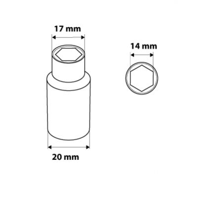 Nasadka sześciokątna długa 1/4" 14mm NEO 08-499 GTX (08-499)