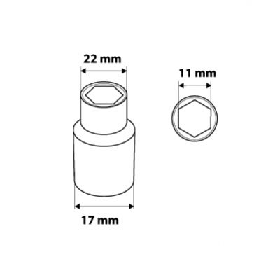 Nasadka sześciokątna 1/2" 11mm NEO 08-411 GTX (08-411)