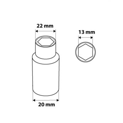 Nasadka sześciokątna długa 1/2" 13mm NEO 08-463 GTX (08-463)