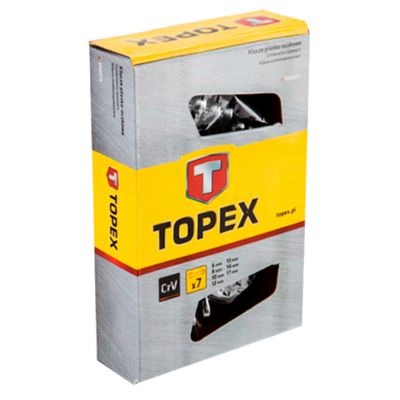 Klucze płasko-oczkowe 6-17mm zestaw 7szt, TOPEX 35D379 GTX (35D379)