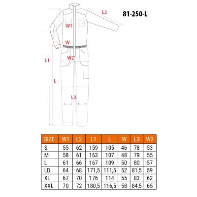 Kombinezon roboczy rozmiar L/52 NEO 81-250-L GTX (81-250-L)