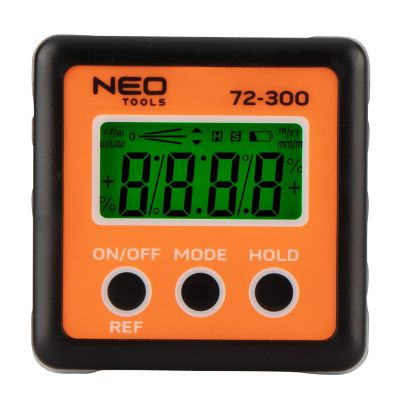 Cyfrowy miernik kąta LCD z magnesem kątomierz poziomnica 72-300 NEO TOOLS (72-300)