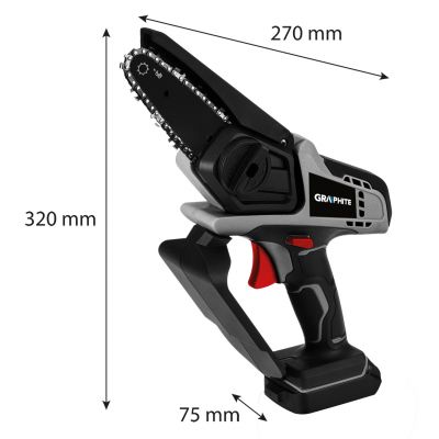 Mini piła łańcuchowa akumulatorowa Energy+ 18V Li-lon, obroty: 0-5400 min-1 (58GE116)