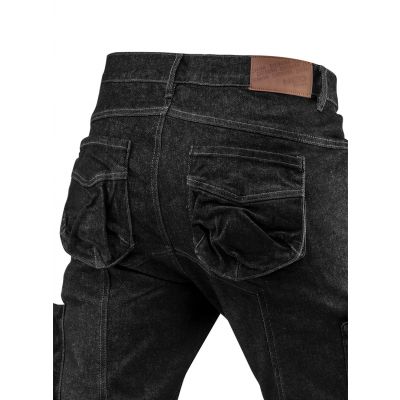 Spodnie robocze jeans denim 5-kieszeni czarne do pasa bawełna L/52 NEO (81-233-L)