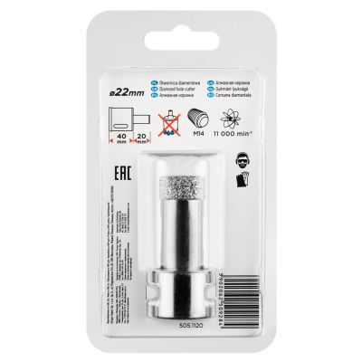 Otwornica diamentowa do szlifierki 22 mm x M14 55H306 GRAPHITE (55-306)