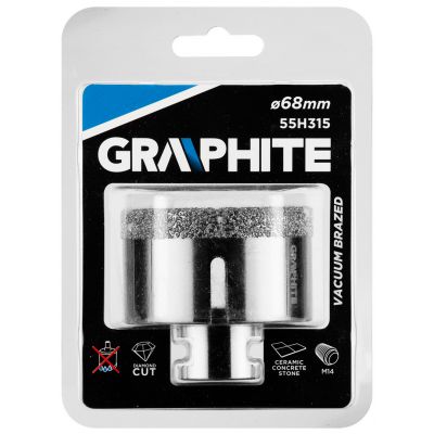 Otwornica diamentowa do szlifierki 68 mm x M14 55H315 GRAPHITE (55-315)