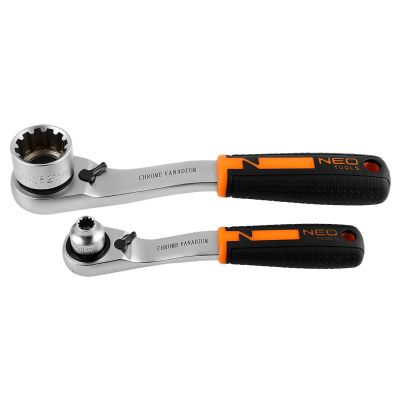 Zestaw nasadek przelotowych 1/4 + 3/8, 46 SZT NEO TOOLS 10-019 GTX (10-019)