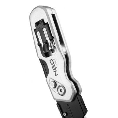 Nóż z ostrzem trapezowym składany + 4 ostrza 2 bity 63-705 NEO GTX (63-705)