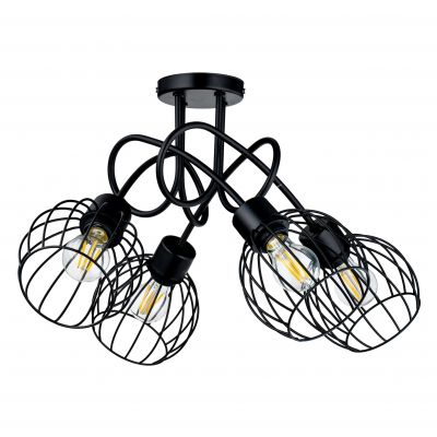 MARBELLA 4P E27, lampa wisząca, max. 4x60W, czarna (AD-LD-6352BE27M)