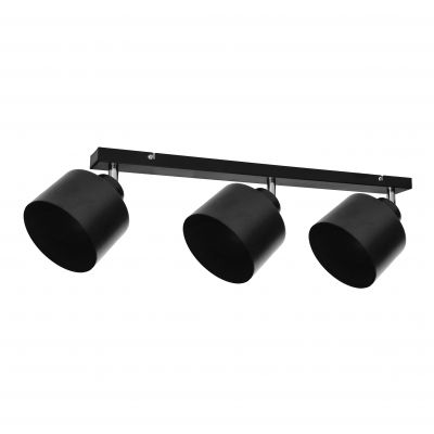 LISA 3P E27, oprawa ścienno-sufitowa, max. 3x60W, czarna, listwa (AD-LD-6395BE27M)