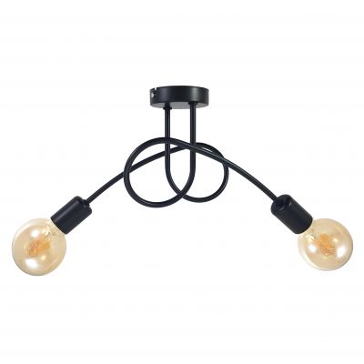 MALAGA 2P E27, lampa wisząca, max. 2x60W, czarna (AD-LD-6400BE27M)