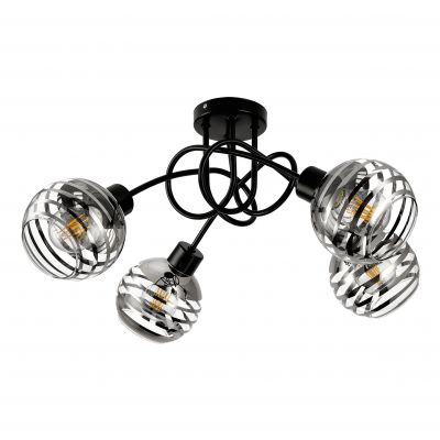 MILANO 4P E27, lampa wisząca, max. 4x60W, czarna (AD-LD-6416BE27SW)