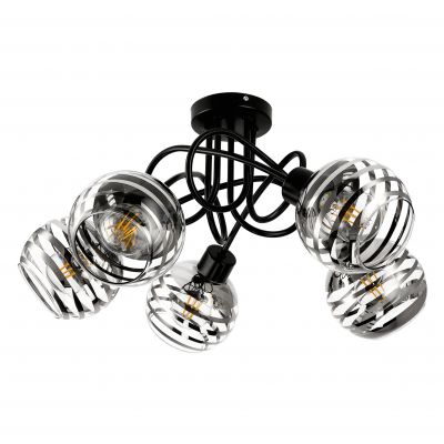 MILANO 5P E27, lampa wisząca, max. 5x60W, czarna (AD-LD-6417BE27SW)