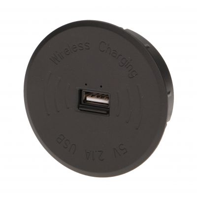 Bezprzewodowa ładowarka indukcyjna z dodatkowym portem USB, czarna OR-AE-1367/B ORNO (OR-AE-1367/B)