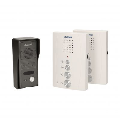 Zestaw domofonowy jednorodzinny z interkomem, bezsłuchawkowy, biały, ELUVIO INTERCOM OR-DOM-RE-920/W ORNO (OR-DOM-RE-920/W)