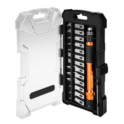 Nóż precyzyjny skalpel z wymiennym ostrzem zestaw w pudełku 14 szt. NEO GTX (63-023)