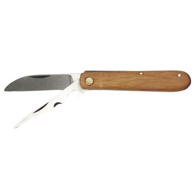 Nóż monterski ze szpikulcem drewniane okładki 17B658 TOPEX (17B658)
