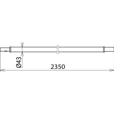 Przedłużenie uchwytu do drążka 43 mm, dł. 2350 mm (766073)