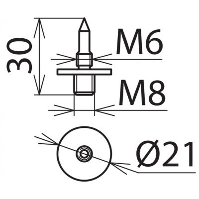 Elektroda ze szpicem fi 4 mm (766925)