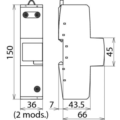 Ogranicznik przepięć N-PE DEHNgap Maxi, 1-biegun., 440 V (961160)