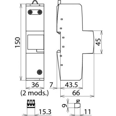 Ogranicznik przepięć N-PE DEHNgap Maxi, 1-biegun., 440 V, FM (961165)