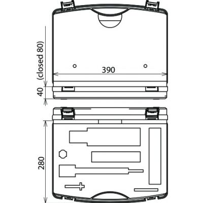 Kufer z tworzywa sztucznego, pusty (766036)