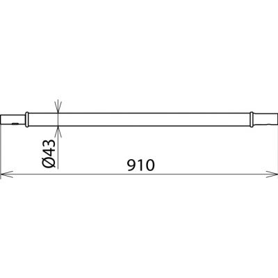 Przedłużenie uchwytu drążka 43 mm, dł. 910 mm (766456)