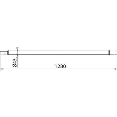 Przedłużenie uchwytu drążka 43 mm, dł. 1280 mm (766466)